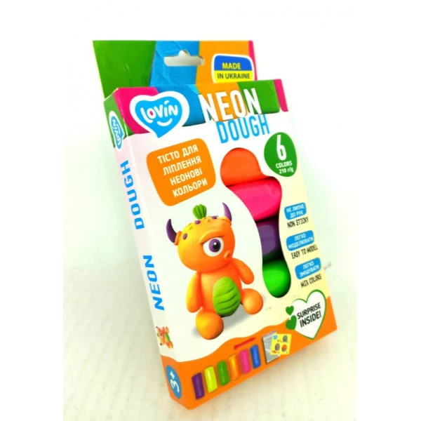Набір для ліплення з тістом 6 кольорів Neon TM Lovin 41176 Окто