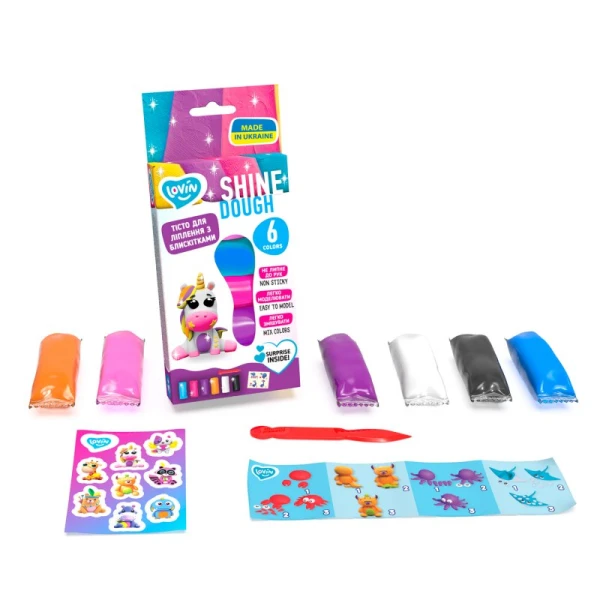 Набір для ліплення з тістом 6 кольорів Shine Assorted TM Lovin 41198 Окто