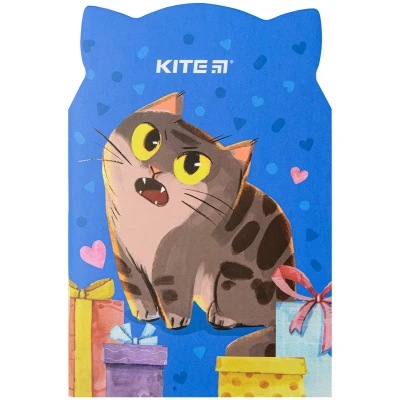 Блокнот м'яка обкл., 48 арк. кліт., Gift cat K22-461-1 Kite