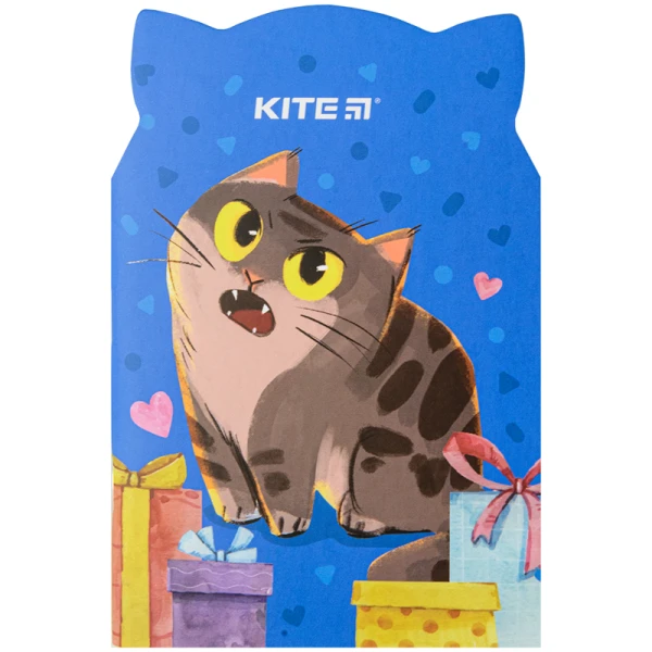 Блокнот м'яка обкл., 48 арк. кліт., Gift cat K22-461-1 Kite