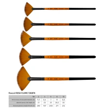 Синтетика віялова, FLAME 1368FN, №4, к.р. пензель ROSA