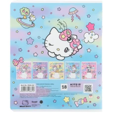 Зошит 18 арк., лінія, гібр. лак + УФ лак, Hello Kitty HK23-237 Kite