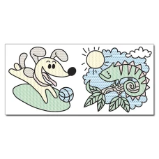 Водяні розмальовки. Левеня. Глорія