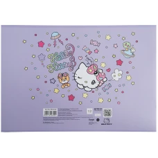 Зошит для малювання, 12 арк., скоба, УФ лак + глітер, Hello Kitty HK23-241 Kite