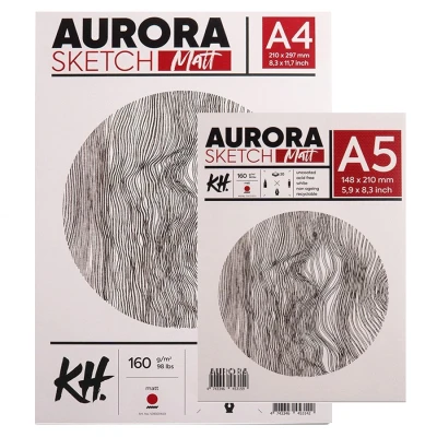 Склейка для рисунку Smooth & Matt, А4, 160 г/м2, 20 л, Aurora