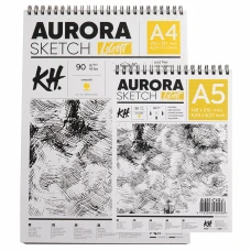 Альбом для ескізів на спіралі, А5 (14,8*21 см), 90 г/м2, 50 л, Aurora