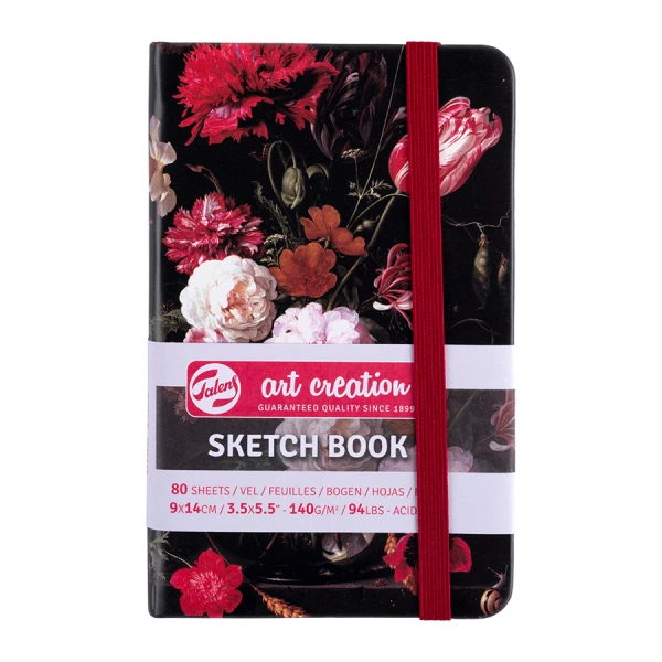 Блокнот для графіки Talens Art Creation, Натюрморт з квітами, 140г/м2, 9х14см, 80л, Art deco, Royal Talens