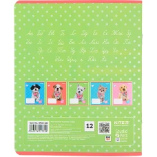 Зошит 12 арк., лінія, софт тач + УФ лак, Studio Pets SP22-234 Kite
