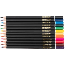 Олівці кол. тригранні, 12 шт., мет.пенал Kite Dogs K22-058-1