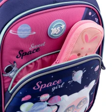 Рюкзак шкільний напівкаркасний YES S-40 "Space Girl" 38*30*17см., 553837