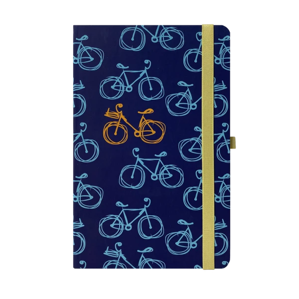 Книжка записна MACHO, на гумці, 136х207мм, 96 арк., кліт., офсет крем., тв.лам.обкл., синя, BM.255107-02