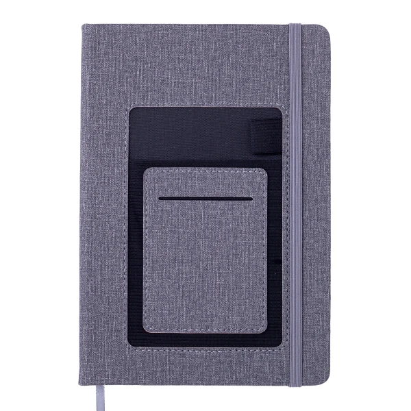 Блокнот діловий COMFORT А5, 96арк., клітинка, обкл. штучна шкіра, сірий, BM.295109-09