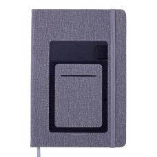 Блокнот діловий COMFORT А5, 96арк., клітинка, обкл. штучна шкіра, сірий, BM.295109-09