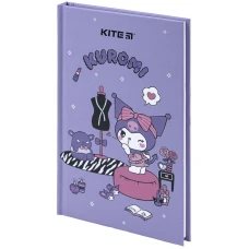Книга записна А6, 80арк. кліт. тверда обкл. Kuromi HK24-199-2 Kite