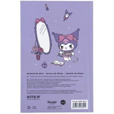 Книга записна А6, 80арк. кліт. тверда обкл. Kuromi HK24-199-2 Kite
