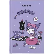 Книга записна А6, 80арк. кліт. тверда обкл. Kuromi HK24-199-2 Kite