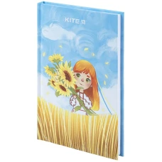 Книга записна А6, 80арк. кліт. тверда обкл. BE Ukraine K24-199-2 Kite
