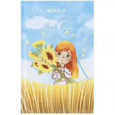 Книга записна А6, 80арк. кліт. тверда обкл. BE Ukraine K24-199-2 Kite