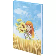 Книга записна А6, 80арк. кліт. тверда обкл. BE Ukraine K24-199-2 Kite