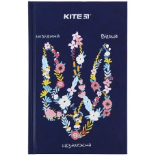 Книга записна А6, 80арк. кліт. тверда обкл. BE Ukraine K24-199-3 Kite