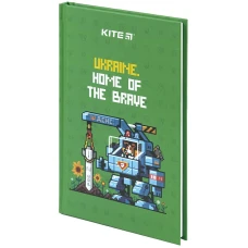 Книга записна А6, 80арк. кліт. тверда обкл. BE Ukraine K24-199-4 Kite