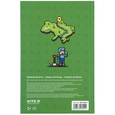 Книга записна А6, 80арк. кліт. тверда обкл. BE Ukraine K24-199-4 Kite