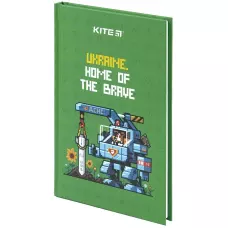 Книга записна А6, 80арк. кліт. тверда обкл. BE Ukraine K24-199-4 Kite