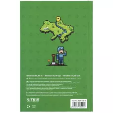 Книга записна А6, 80арк. кліт. тверда обкл. BE Ukraine K24-199-4 Kite