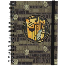 Блокнот вирубка, спіраль, на резинку, А6, 80арк., кліт, Transformers TF23-229 Kite