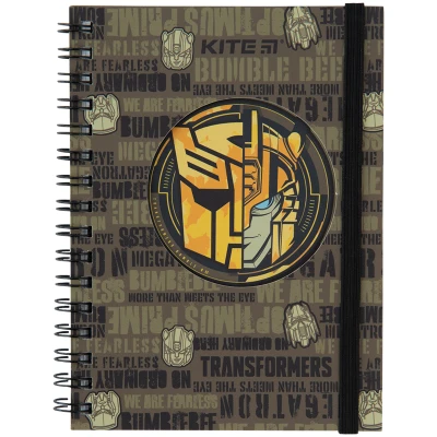 Блокнот вирубка, спіраль, на резинку, А6, 80арк., кліт, Transformers TF23-229 Kite