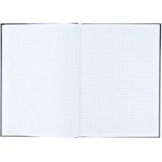 Книга записна А4, 80арк., кліт, тверда обкл., Colors, фіолетова 8421-07-A