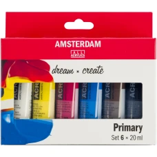 Набір акрилових фарб, AMSTERDAM PRIMARY, 6*20мл, Royal Talens