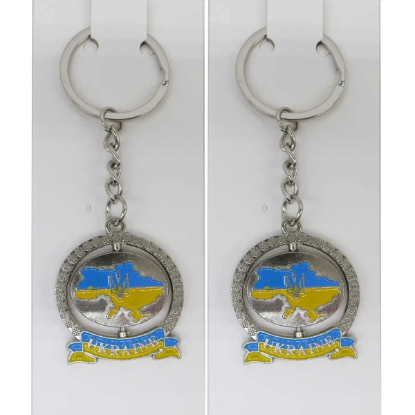 Брелок металевий "Україна-мапа" 505-17
