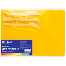 Набір для ліплення (дощечка 180х250 мм+ 3 стеки), жовтий Kite Classic K-1140-08