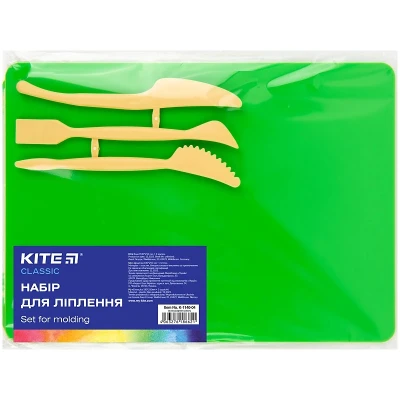 Набір для ліплення (дощечка 180х250 мм+ 3 стеки), зелений Kite Classic K-1140-04