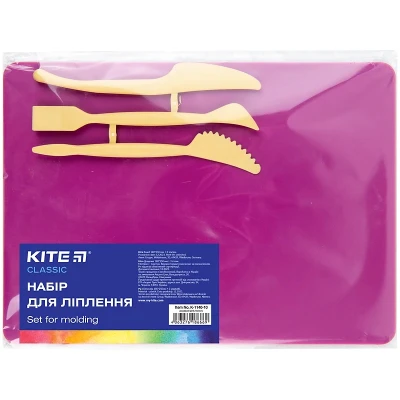 Набір для ліплення (дощечка 180х250 мм+ 3стеки), рожевий Kite Classic K-1140-10