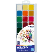 Фарби акварельні, б/п, 24 кол. Kite Classic K-442