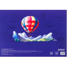 Зошит для малювання, 24 арк., скоба, cофт тач + УФ лак, Kite Classic K-242
