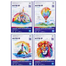Зошит для малювання, 30 арк., спіраль, софт тач+УФ, Kite Classic K-243