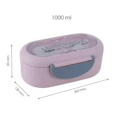 Ланчбокс з розділювачем 1000 мл, рожевий K23-185-3 Kite