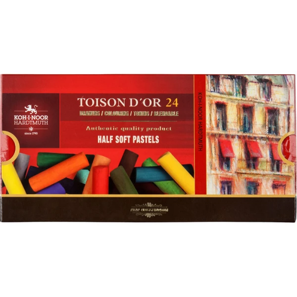 Крейда-пастель TOISON D'OR, 1/2, 24 кол. 8544 Koh-i-noor