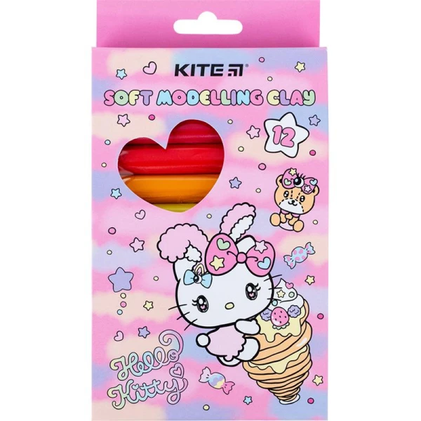 Пластилін восковий, 12 кольорів, 200 г. Hello Kitty HK23-086 Kite