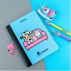 Блокнот з магнітною закладкою, А5, 60 арк., кліт., tokidoki TK24-192 Kite