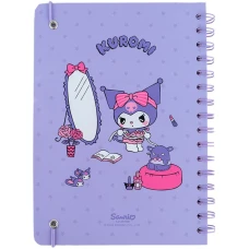 Блокнот на спіралі А5, 80 арк., кліт., Kuromi HK24-190 Kite