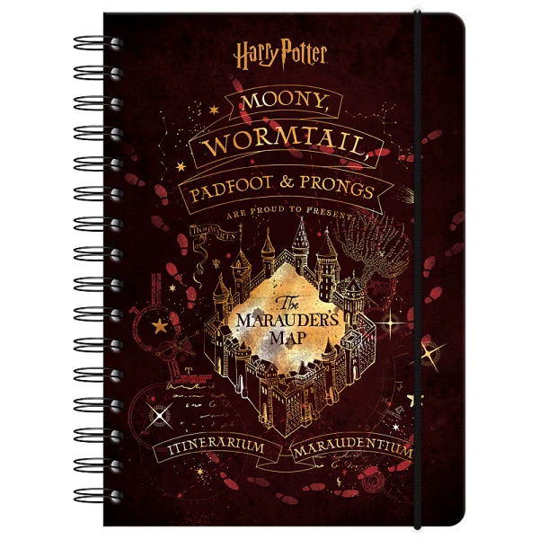 Блокнот на спіралі А5, 80 арк., кліт., Harry Potter HP24-190 Kite
