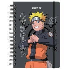 Блокнот на спіралі А5, 80 арк., кліт., Naruto NR24-190 Kite