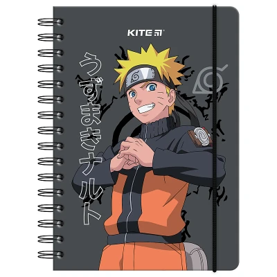 Блокнот на спіралі А5, 80 арк., кліт., Naruto NR24-190 Kite