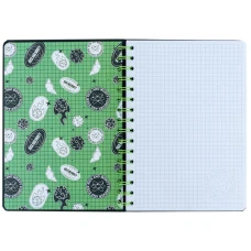 Блокнот на спіралі А5, 80 арк., кліт., Rick and Morty RM24-190 Kite