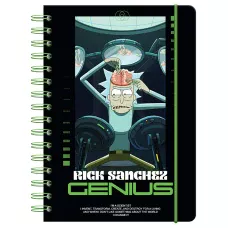 Блокнот на спіралі А5, 80 арк., кліт., Rick and Morty RM24-190 Kite