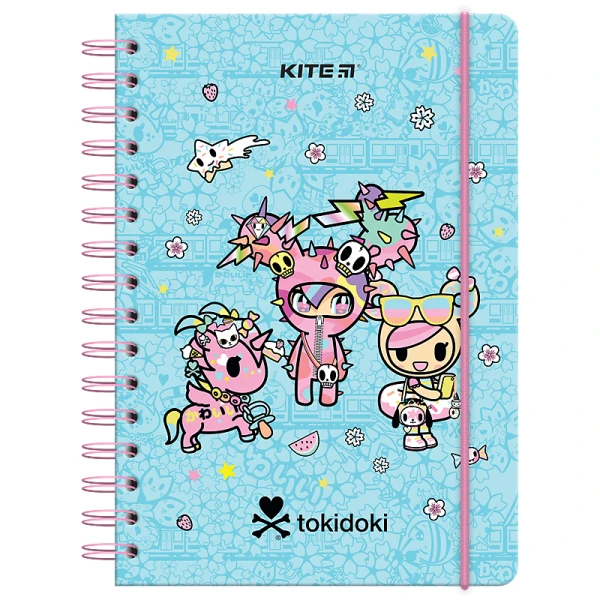 Блокнот на спіралі А5, 80 арк., кліт., tokidoki TK24-190 Kite